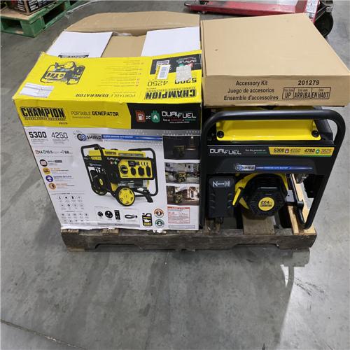 Dallas Location - As-Is Champion Power Equipment 5300/4250-Watt Gasoline Fuel Portable Generator(Lot Of 2)