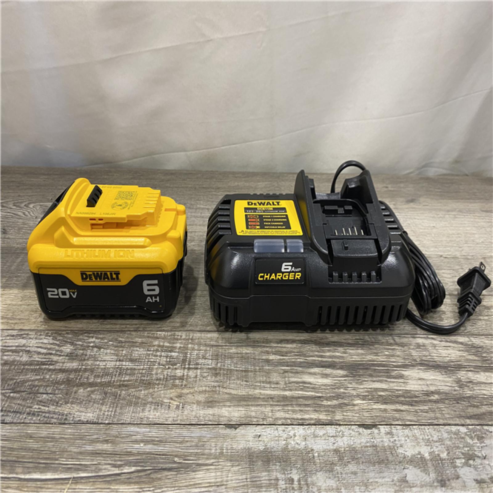 AS-IS DEWALT 20V MAX Lithium-Ion 6.0 Ah Battery and Charger
