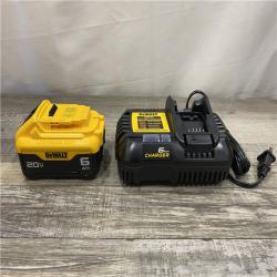 AS-IS DEWALT 20V MAX Lithium-Ion 6.0 Ah Battery and Charger