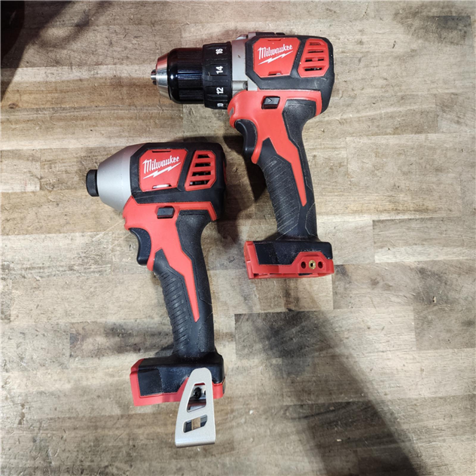 HOUSTON LOCATION - AS-IS Milwaukee 18V Lithium-Ion Cordless Drill Driver/Impact Driver Combo Kit