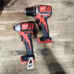 HOUSTON LOCATION - AS-IS Milwaukee 18V Lithium-Ion Cordless Drill Driver/Impact Driver Combo Kit