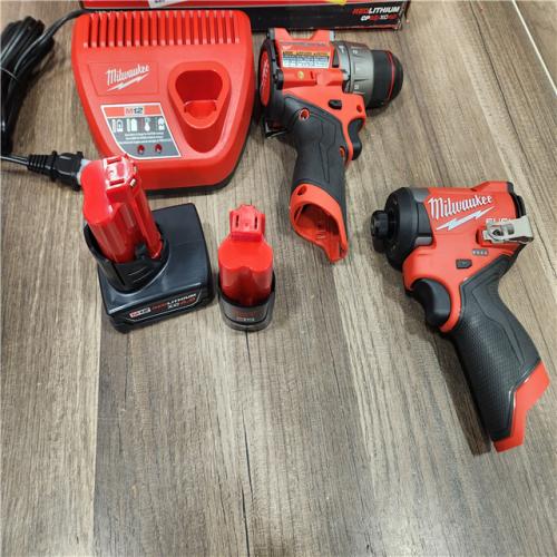 AS-IS Milwaukee M12 Fuel Combo Rotomartillo 1/2 Y Llave De Impacto1/4 Nueva Generacion