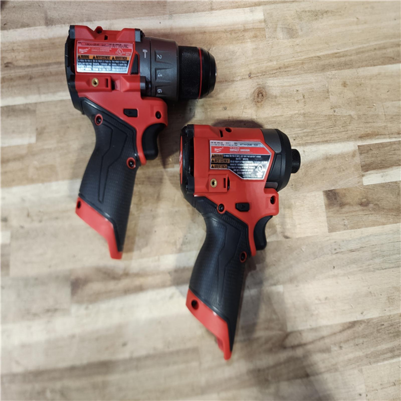 HOUSTON LOCATION - AS-IS (APPEARS LIKE NEW) Milwaukee  FUEL 12-Volt Lithium-Ion Brushless Cordless Hammer Drill and Impact Driver Combo Kit