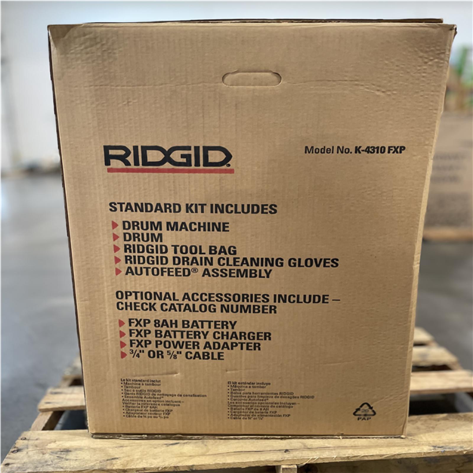 DALLAS LOCATION- RIDGID K-4310 FXP 3/4 in. Drain Cleaning Drum Machine Standard Kit