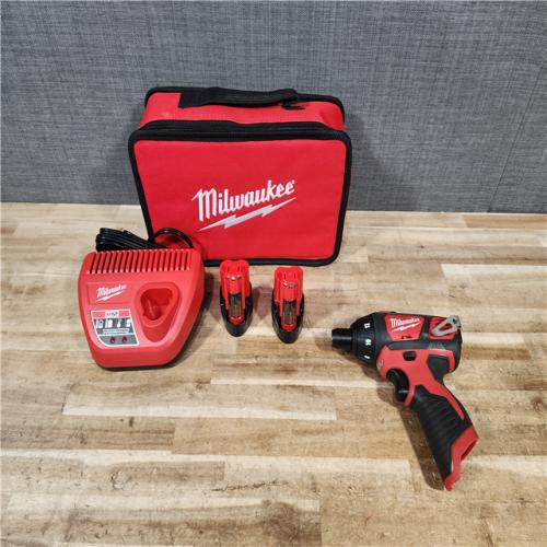 HOUSTON LOCATION - AS - IS Milwaukee 12V Lithium-Ion Cordless 1/4 in. Hex Screwdriver Kit