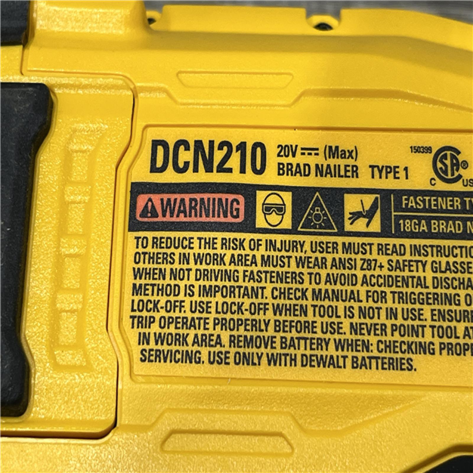 AS-IS DEWALT 20V MAX XR 18 Gauge Cordless Brad Nailer (Tool Only)