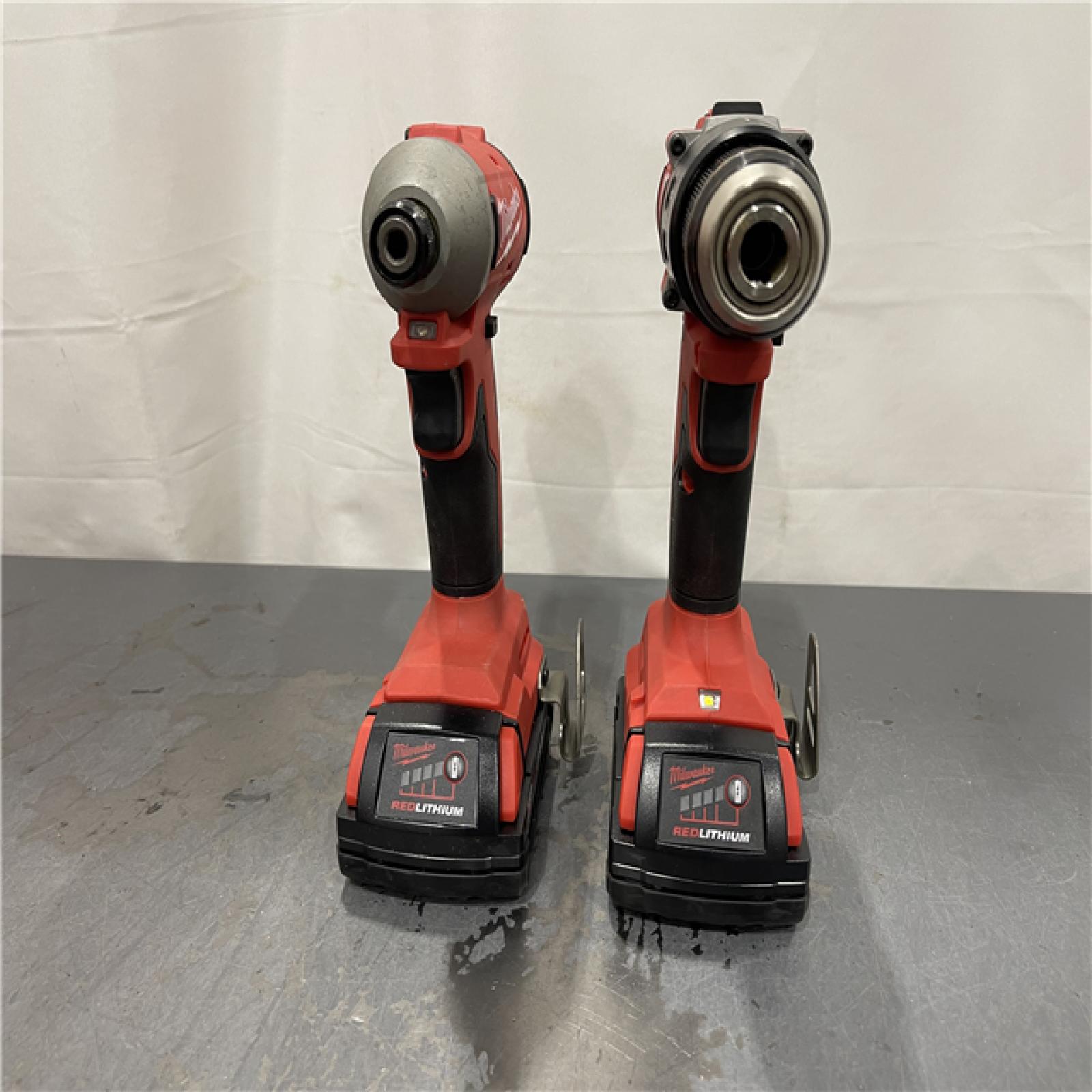 AS-IS - Milwaukee M18 18V Lithium-Ion Brushless Cordless Compact Drill/Impact Combo Kit