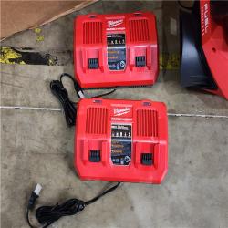 HOUSTON LOCATION - AS-IS (APPEARS LIKE NEW) M18 FUEL 155 MPH 650 CFM 18V Brushless Cordless Dual Battery Backpack Blower Kit W/(4) 12.0 Ah Batteries  (2) Chargers