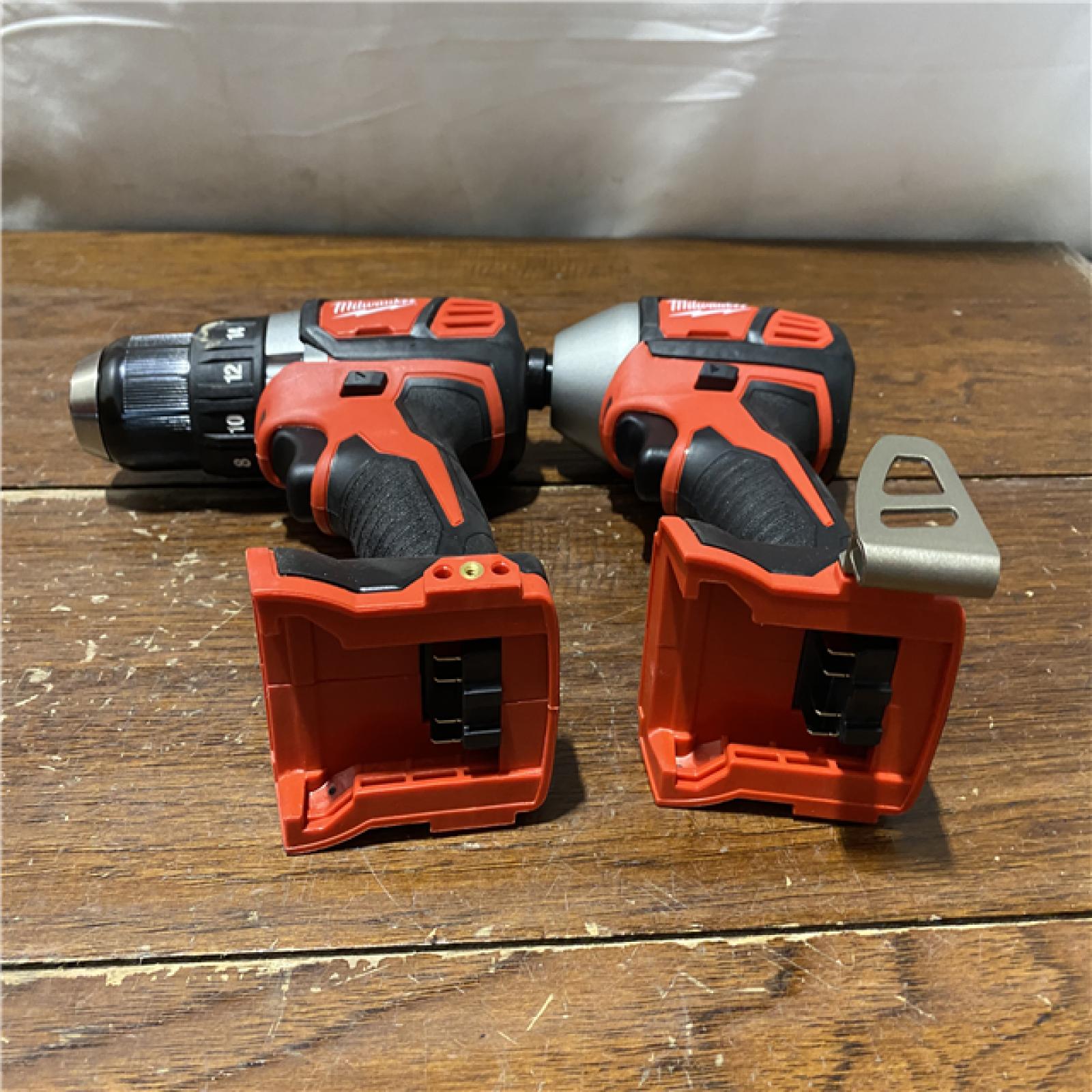 AS-IS Milwaukee M18 18V Cordless Brushed 2 Tool Drill/Driver and Impact Driver Kit