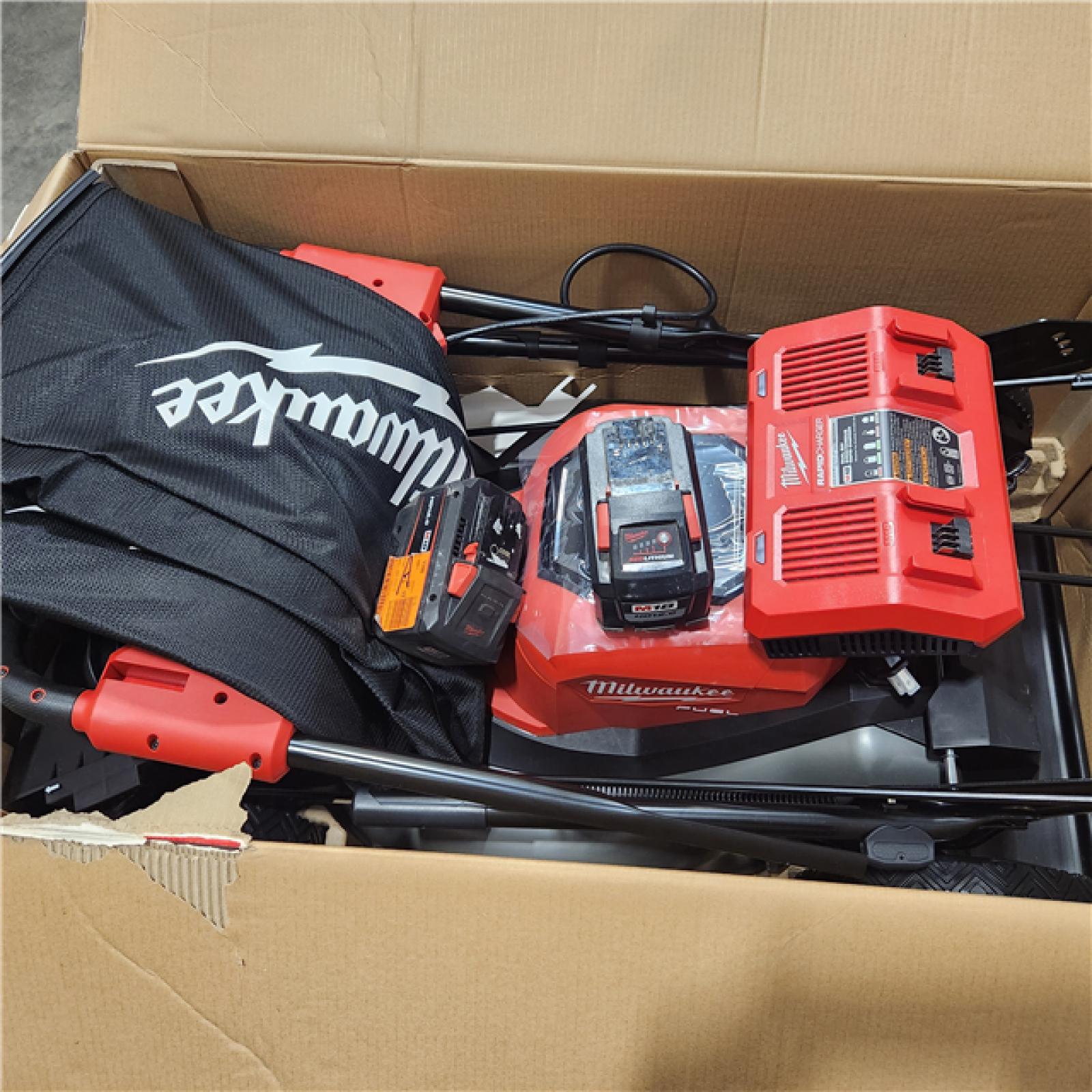 As-Is- Milwaukee M18 FUEL Brushless Cordless 21 in. Walk Behind Dual Battery Self-Propelled Mower Kit
