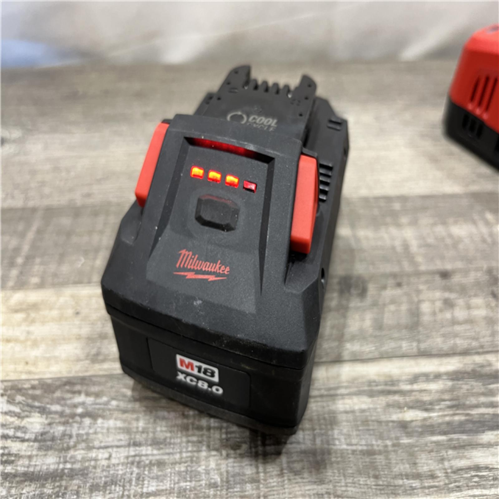AS-IS Milwaukee 18-Volt Lithium-Ion REDLITHIUM FORGE Starter Kit with 8.0Ah Battery and Rapid Charger