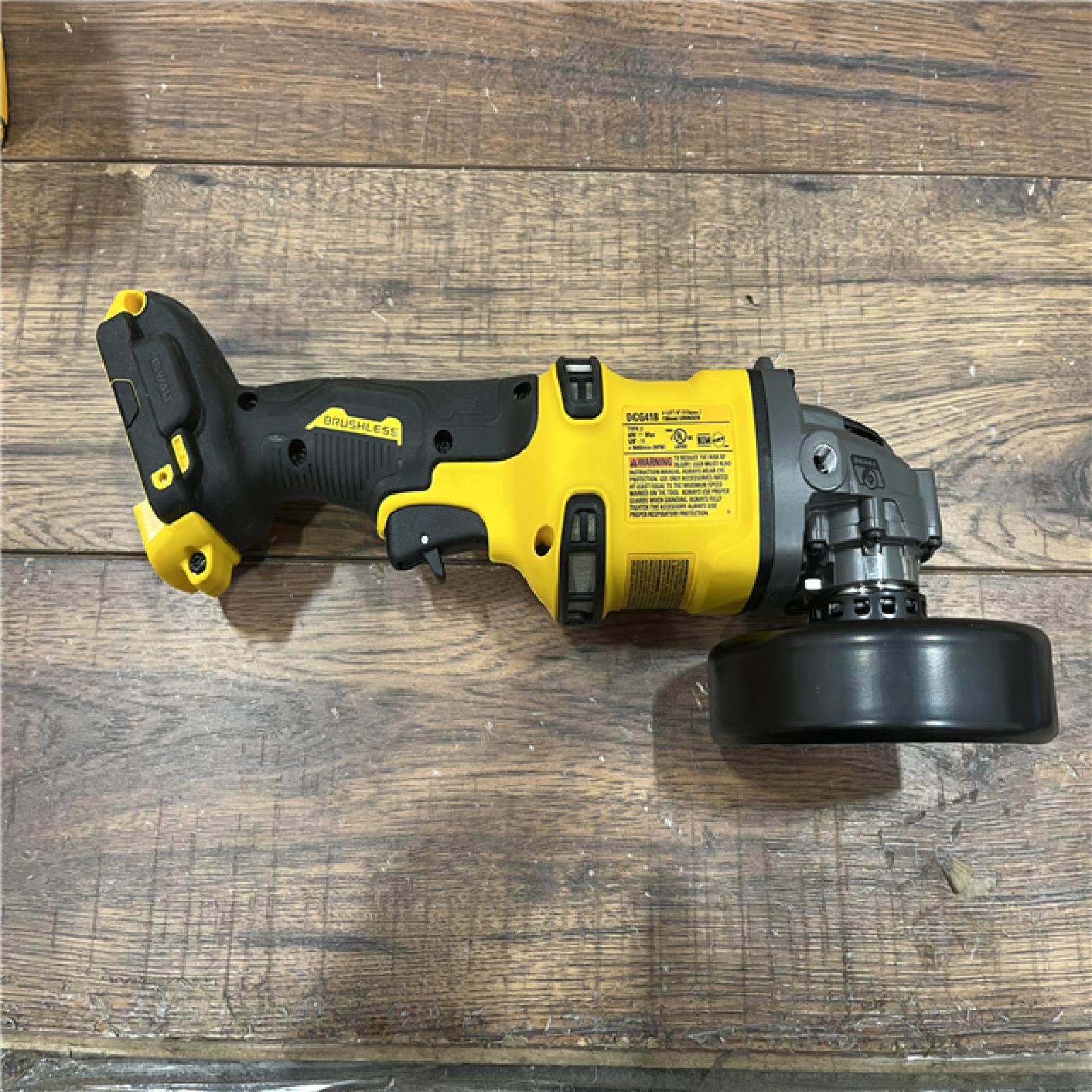 AS-IS FLEXVOLT 60V MAX Cordless Brushless 4.5 in. to 6 in. Small Angle Grinder with Kickback Brake (Tool Only)