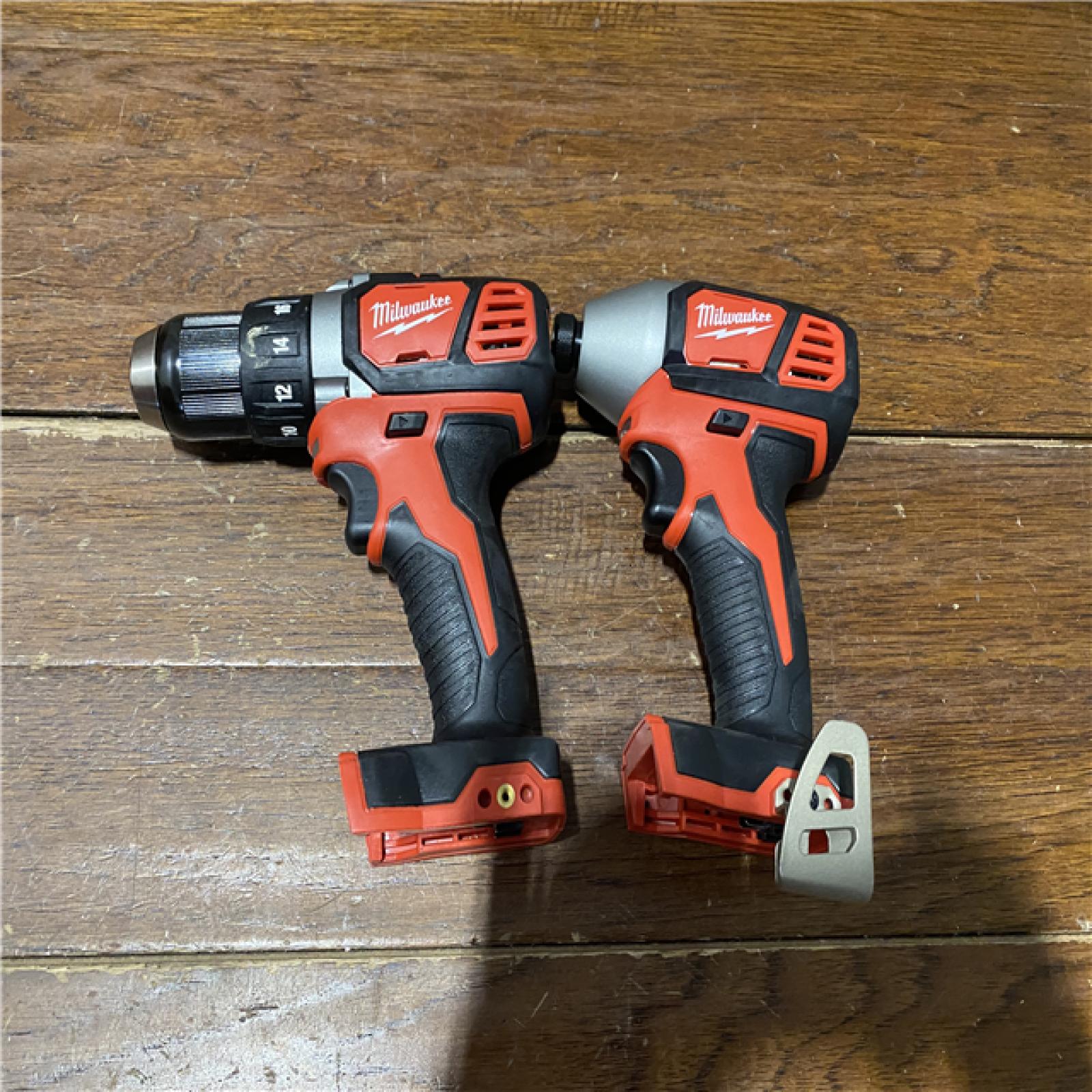 AS-IS Milwaukee M18 18V Cordless Brushed 2 Tool Drill/Driver and Impact Driver Kit