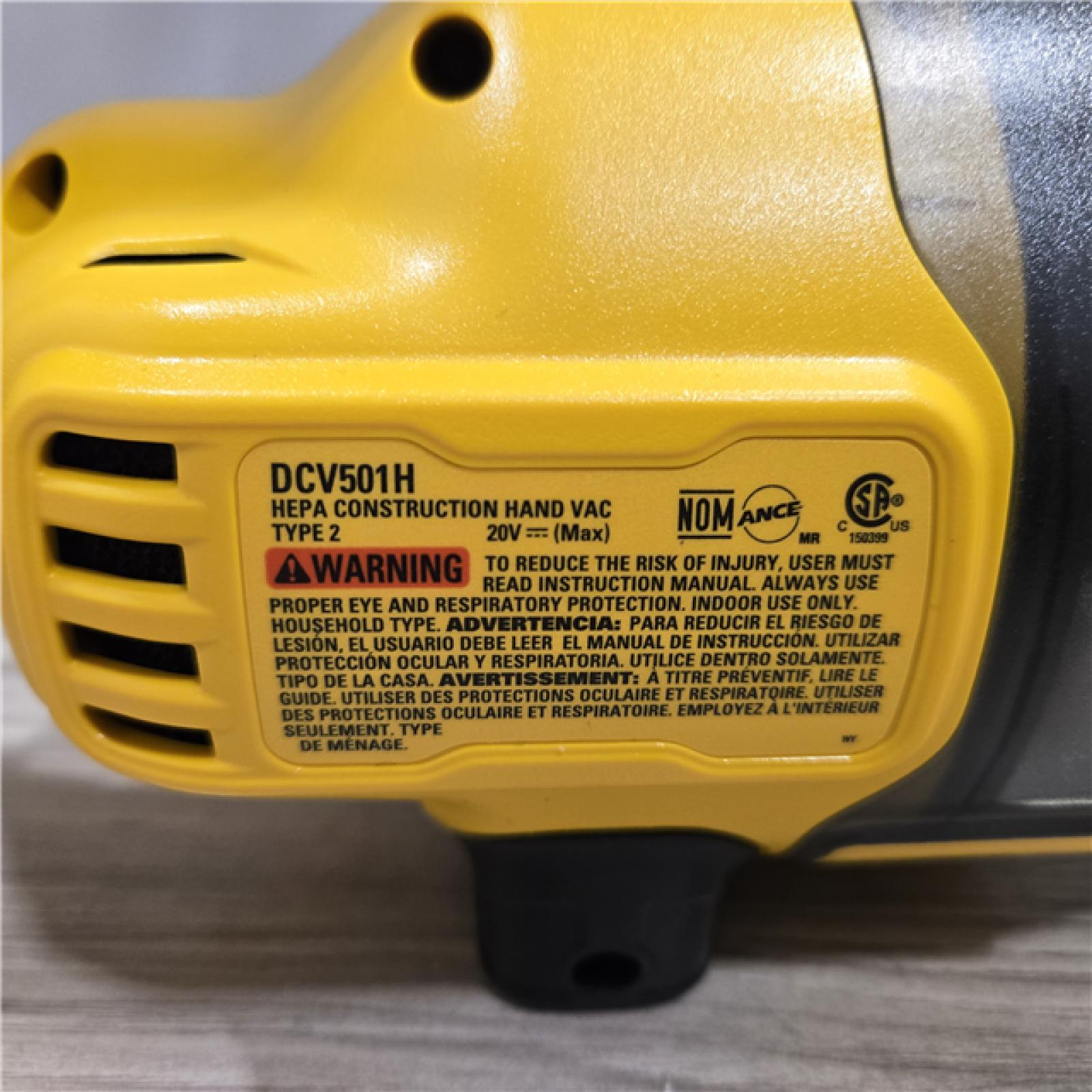 AS-IS DeWalt 20V MAX Bagless Cordless HEPA Filter Hand Vacuum (Tool Only)
