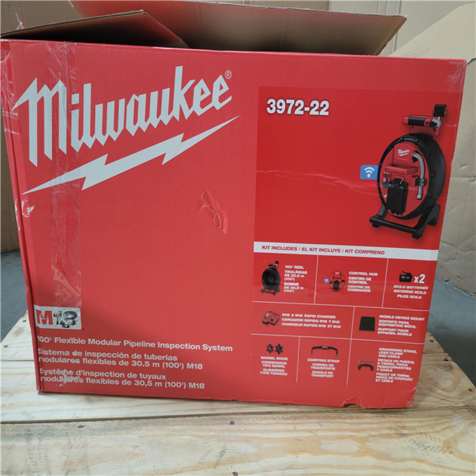 CALIFORNIA NEW MILWAUKEE M18 '100' FLEXIBLE MODULAR PIPELINE INSPECTION SYSTEM