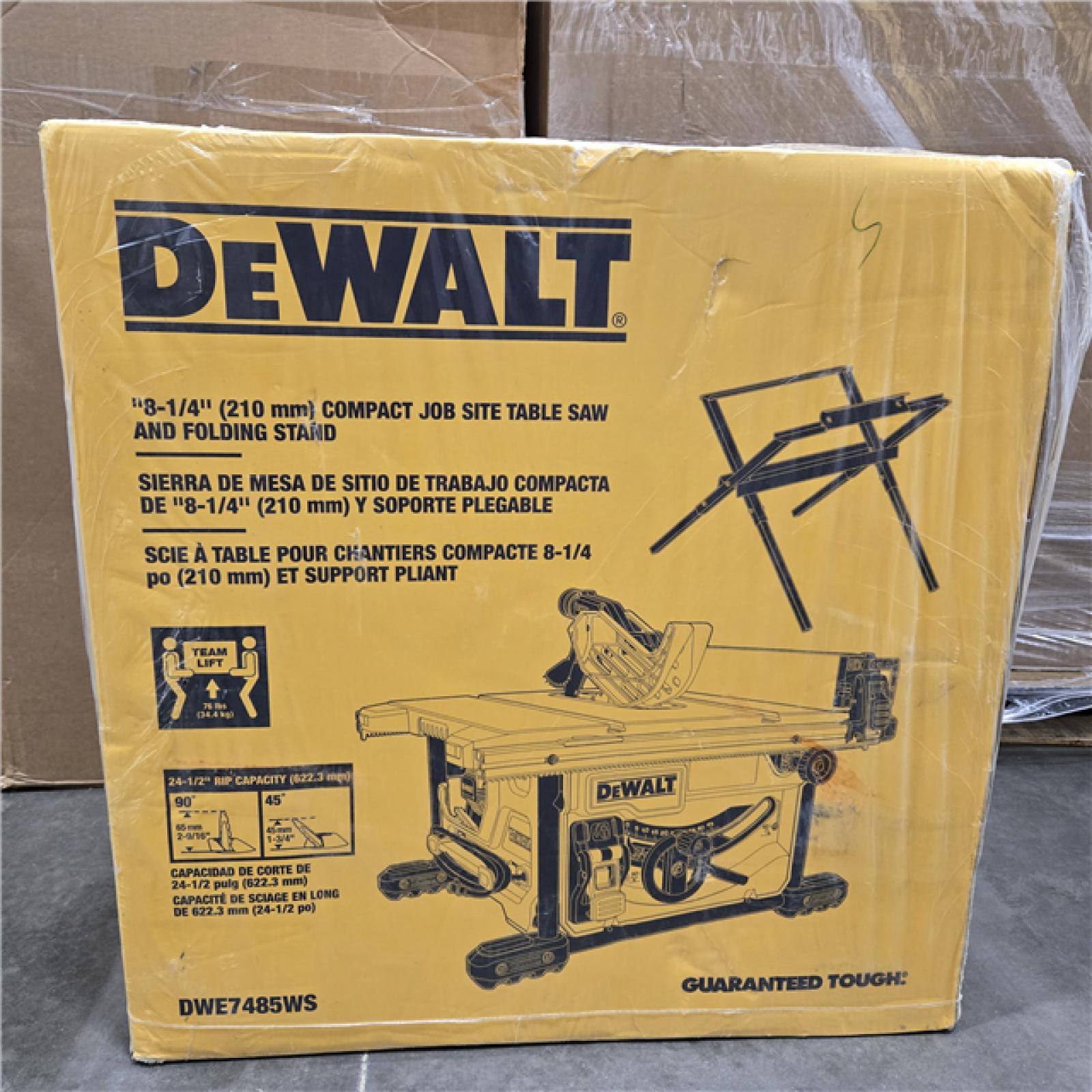 NEW! DEWALT 15 Amp Corded 8-1/4 in. Compact Jobsite Tablesaw with Compact Table Saw Stand