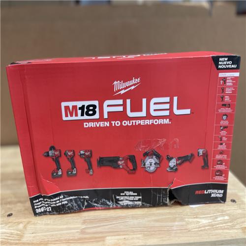 NEW! - Milwaukee M18 FUEL 18V Lithium-Ion Brushless Cordless Combo Kit with Two 5.0 Ah Batteries  1 Charger  2 Tool Bags (7-Tool)