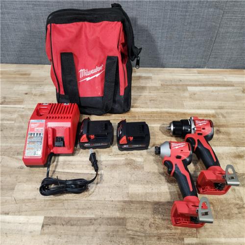 HOUSTON LOCATION - AS - IS Milwaukee 2 Tool Combo Kit W/ (2) Battery & Charger