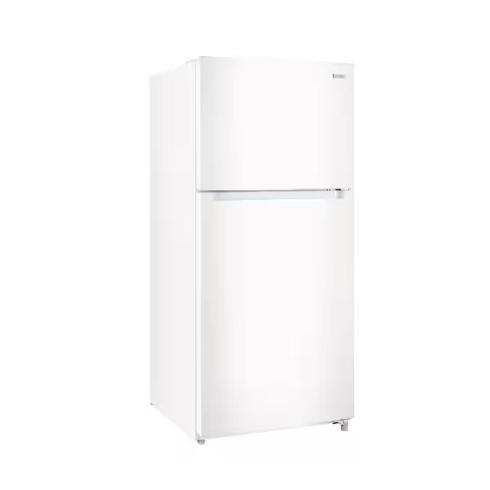 DALLAS LOCATION - Vissani 18.1 cu. ft. Top Freezer Refrigerator with Adjustable Glass Shelving in White  Garage Ready