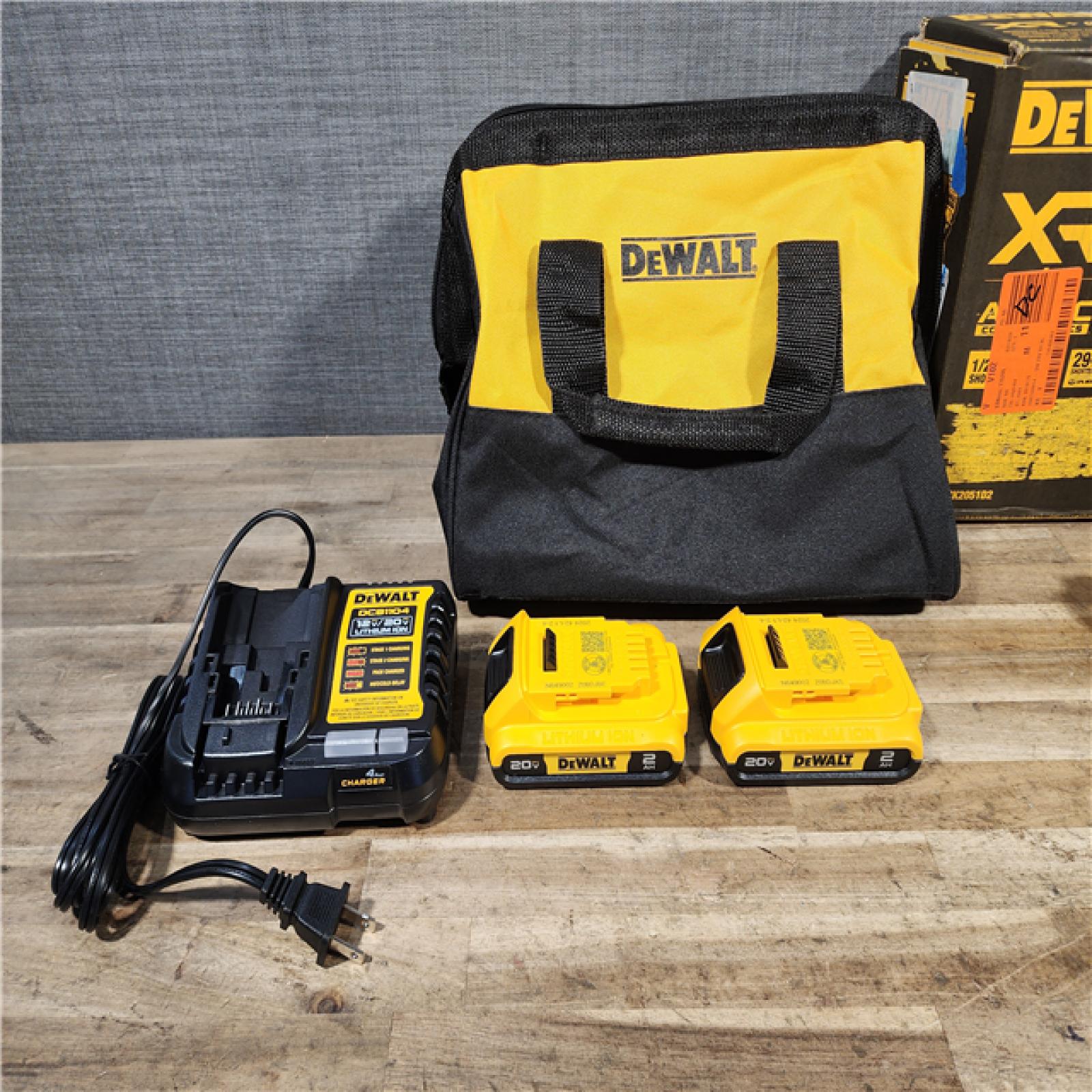 HOUSTON LOCATION - AS-IS DEWALT 20V MAX XR Cordless Drill/Driver, ATOMIC Impact Driver 2 Tool Combo Kit