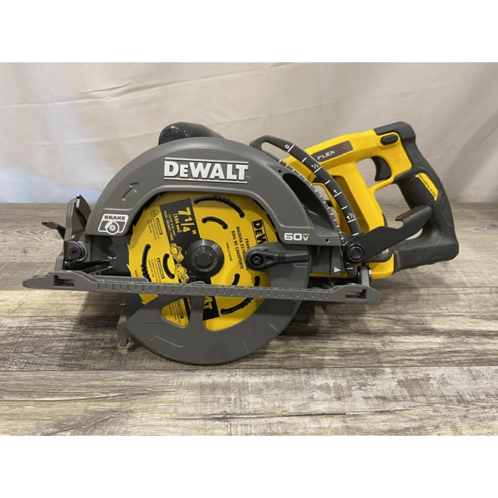 AS-IS DEWALT FLEXVOLT 60V MAX Cordless Brushless 7-1/4 in. Wormdrive Style Circular Saw (Tool Only)