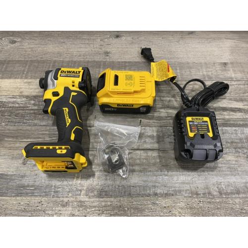 AS-IS DEWALT ATOMIC 20V MAX Lithium-Ion Cordless 1/4 in. Brushless Impact Driver Kit