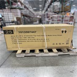 DALLAS LOCATION- HUSKY 52 in. W x 20in. D 6-DRAWER TOOL CHEST IN MATTE ARMY GREEN