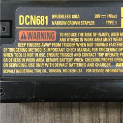 AS-IS DEWALT Cordless 18-Gauge Narrow Crown Stapler (Tool Only)