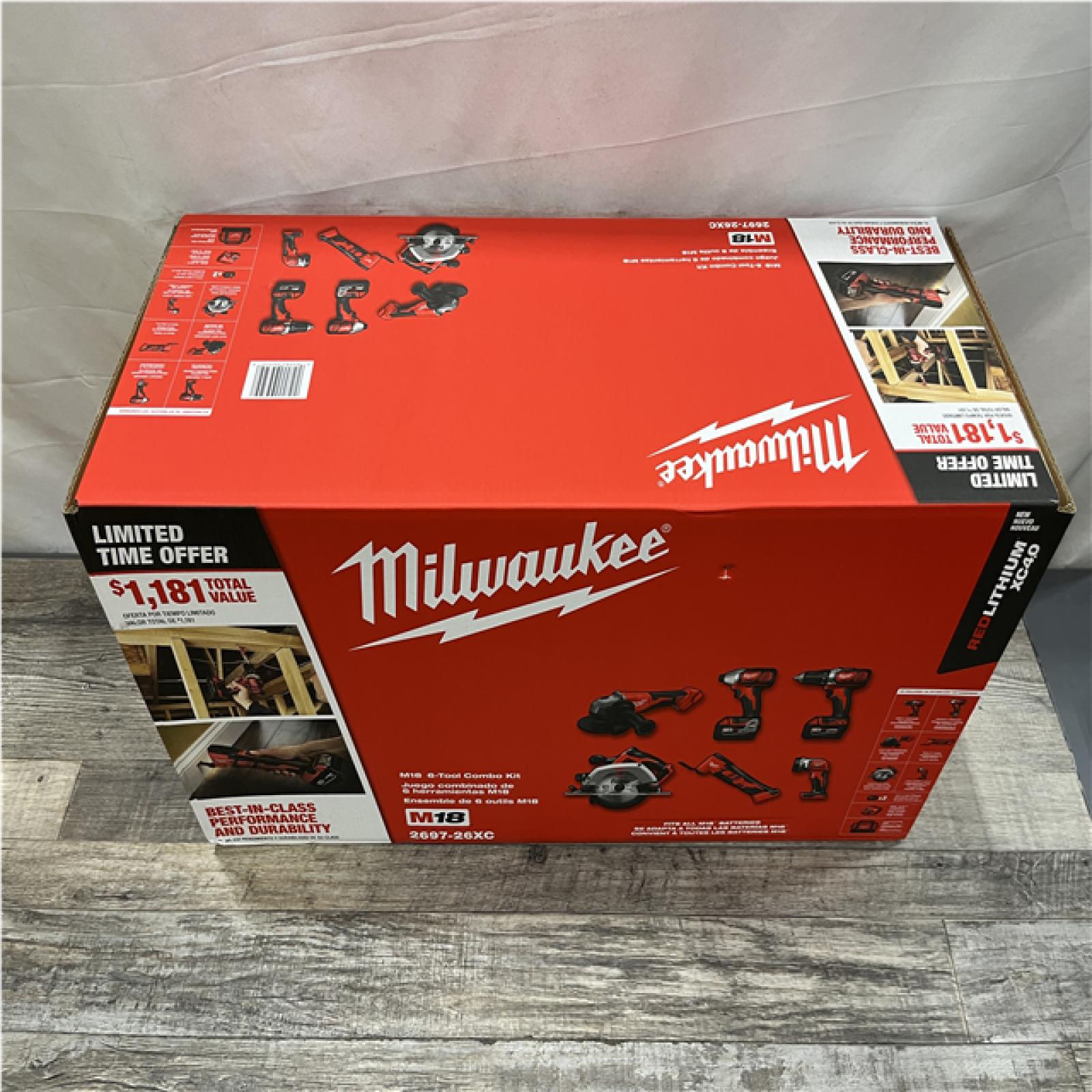 NEW - Milwaukee 18-Volt Lithium-Ion Cordless (6-Tool) Combo Kit
