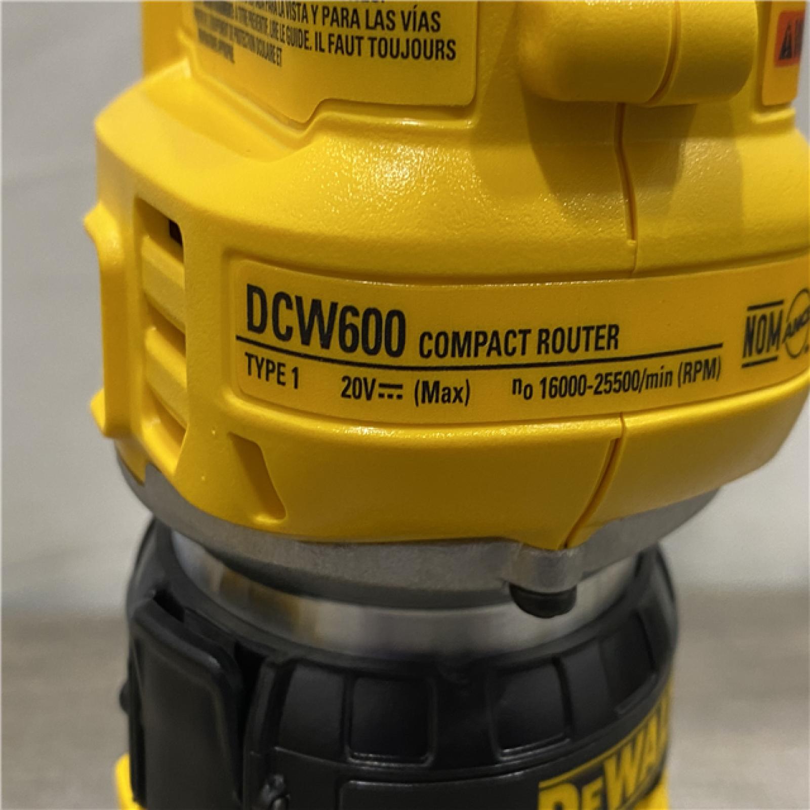 AS-IS DEWALT 20V MAX XR Cordless Brushless Fixed Base Compact Router (Tool Only)