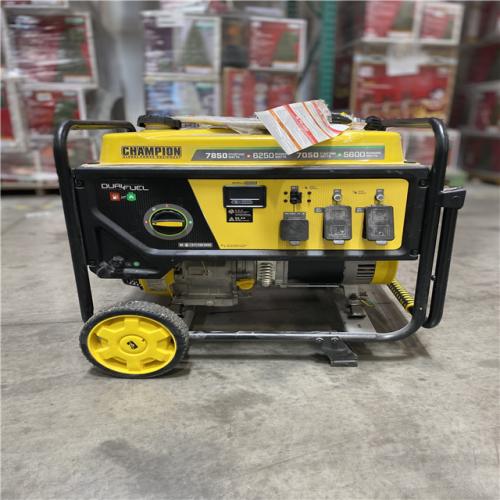 Dallas Location - As-Is Champion 201463 7850W Dual Fuel Generator