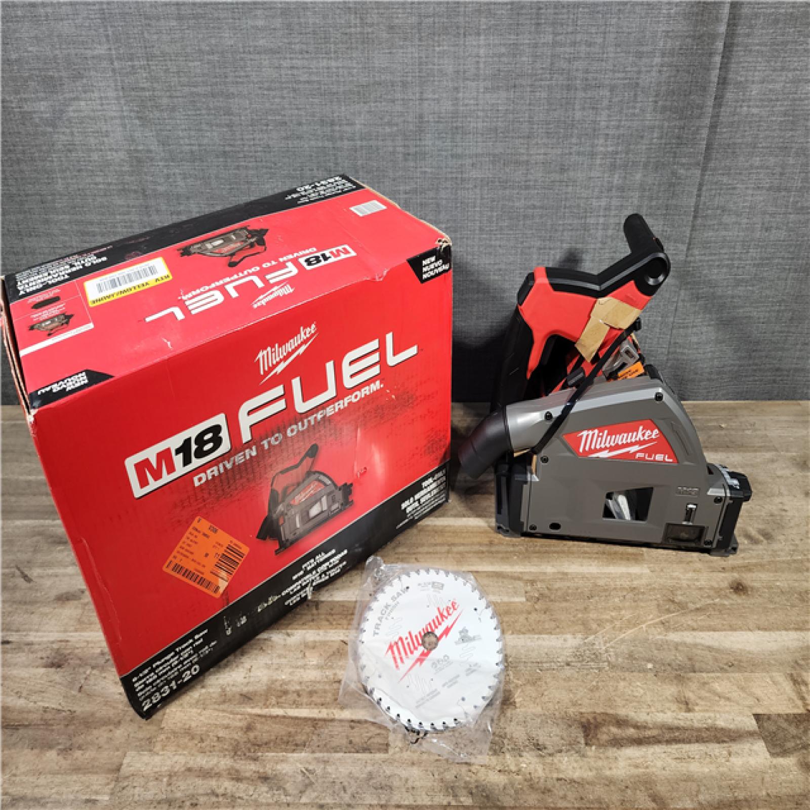 HOUSTON LOCATION - AS-IS (APPEARS LIKE NEW) Milwaukee FUEL 18V Lithium-Ion Cordless Brushless 6-1/2 in. Plunge Cut Track Saw (Tool-Only)