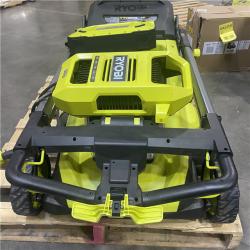 Dallas Location - As-Is Shop RYOBI 80V HP Brushless Battery Cordless Electric 30 in. Multi-Blade Lawn Mower with Battery and Charger