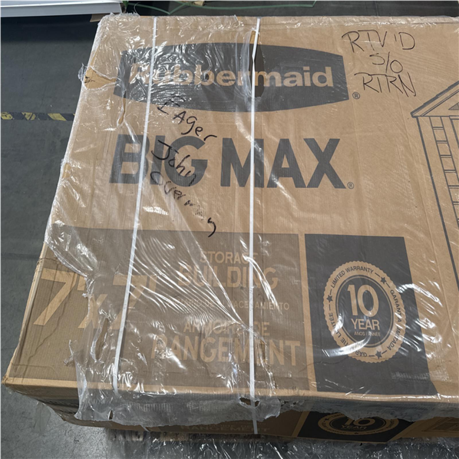 CALIFORNIA AS IS RUBBERMAID BIG MAX STORAGE BUILDING