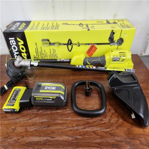 AS-IS RYOBI 40V Cordless Battery Attachment Capable String Trimmer Kit