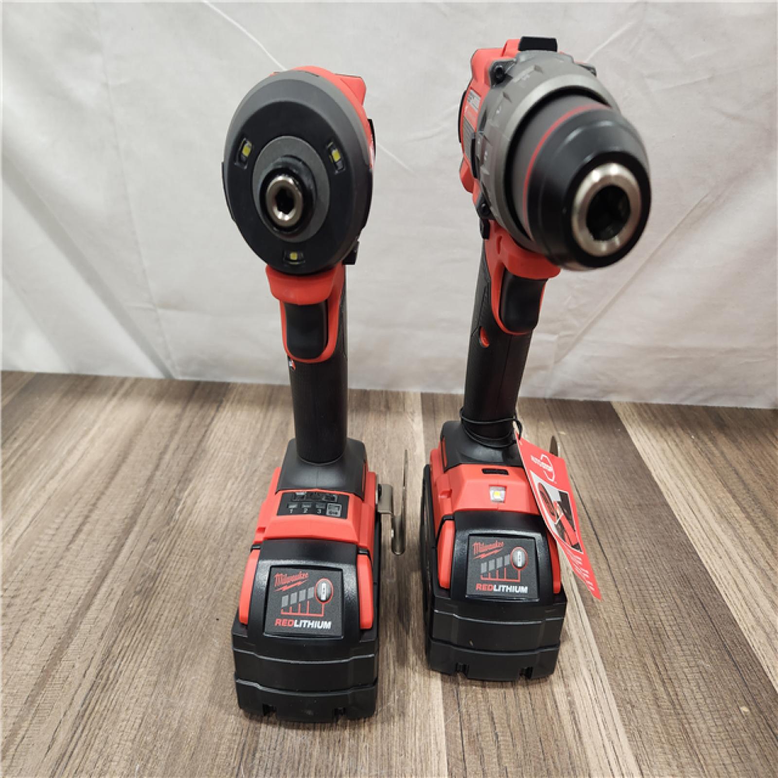 AS-IS- MILWAUKEE FUEL 18V Lithium-Ion Brushless Cordless Hammer Drill and Impact Driver Combo Kit