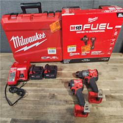 HOUSTON LOCATION - AS-IS MILWAUKEE FUEL 18V Lithium-Ion Brushless Cordless Hammer Drill and Impact Driver Combo Kit (2-Tool) with 2 Batteries