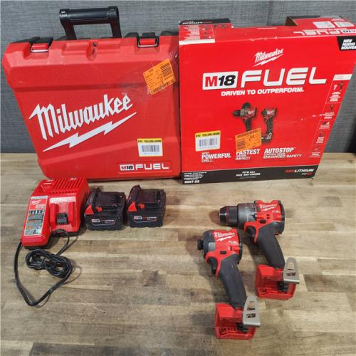 HOUSTON LOCATION - AS-IS MILWAUKEE FUEL 18V Lithium-Ion Brushless Cordless Hammer Drill and Impact Driver Combo Kit (2-Tool) with 2 Batteries