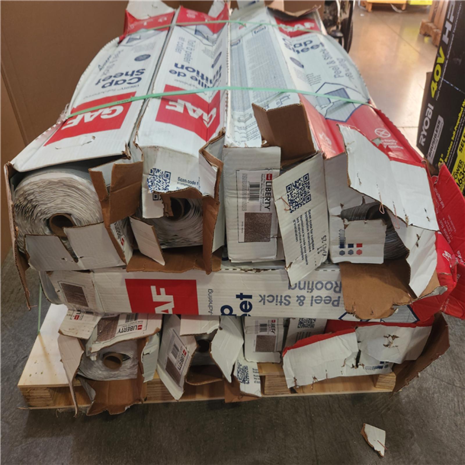 Phoenix AS-IS (12) GAF Liberty 3 ft. x 34 ft. (1200 sq. ft.) SBS Self-Adhering Cap Sheet Roll for Low Slope Roofing in White Pallet