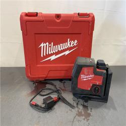 AS-IS - MILWAUKEE 100 Ft. REDLITHIUM Lithium-Ion USB Green Rechargeable Cross Line Laser Level
