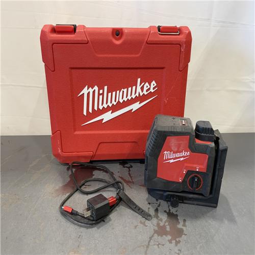 AS-IS - MILWAUKEE 100 Ft. REDLITHIUM Lithium-Ion USB Green Rechargeable Cross Line Laser Level