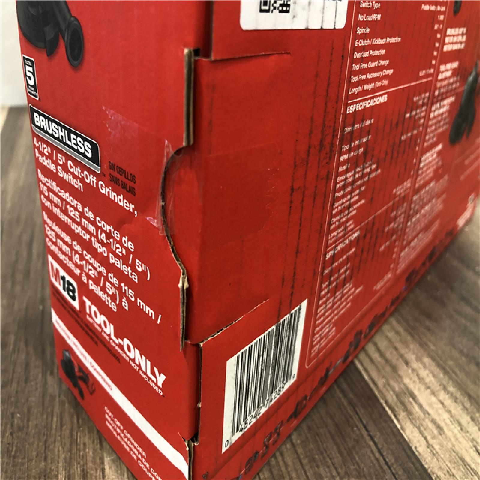 NEW- Milwaukee 18V Lithium-Ion Brushless Cordless 4-1/2 in./5 in. Grinder w/Paddle Switch (Tool-Only)