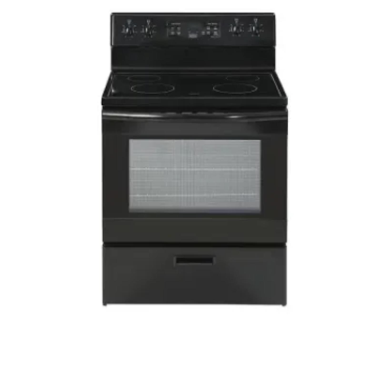 DALLAS LOCATION - Seasons® 5.2 Cu. Ft. Freestanding Electric Range, Glass Top, Black (2 UNITS)