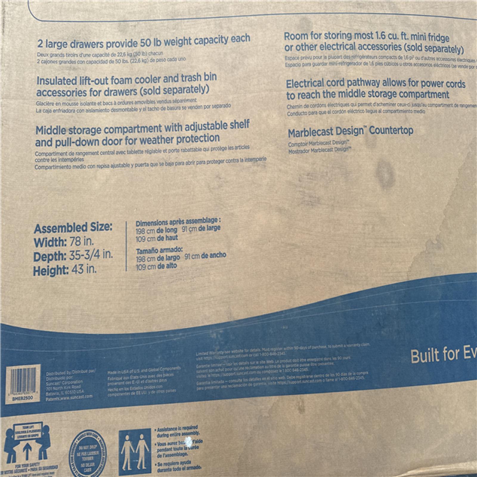 California AS-IS Suncast Backyard Oasis Entertraining Bar