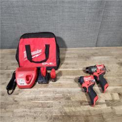 HOUSTON LOCATION - AS-IS Milwaukee 3497-22 12V Brushless Hammer Drill and Impact Driver Combo Kit