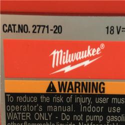 AS-IS Milwaukee 18-Volt 1/4 HP Lithium-Ion Cordless Transfer Pump (Tool Only)