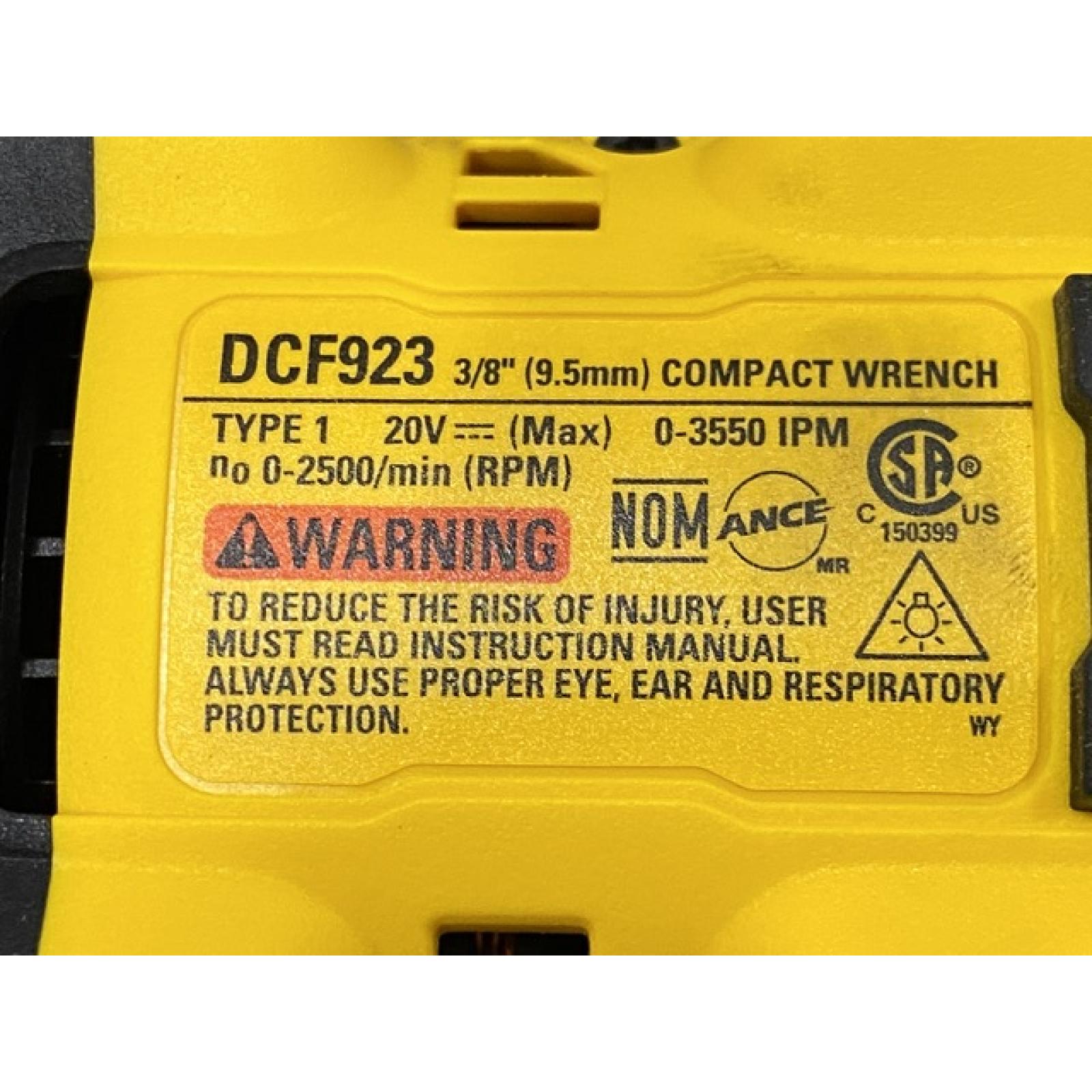 AS-IS DEWALT ATOMIC 20V MAX Cordless Brushless 3/8 in.Variable Speed Impact Wrench (Tool Only)