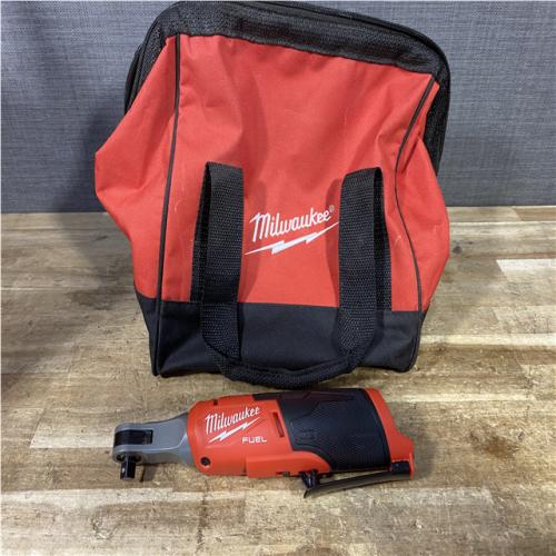 Houston Location AS-IS Milwaukee FUEL 12-Volt Lithium-Ion Brushless Cordless High Speed 3/8 in. Ratchet (Tool-Only)