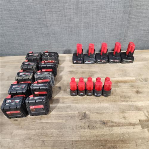 HOUSTON LOCATION - AS-IS MILWAUKEE BATTERY PACK QTY - 20