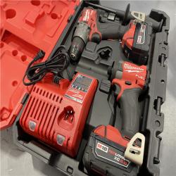 AS-IS - Milwaukee M18 FUEL 18V Lithium-Ion Brushless Cordless Hammer Drill and Impact Driver Combo Kit